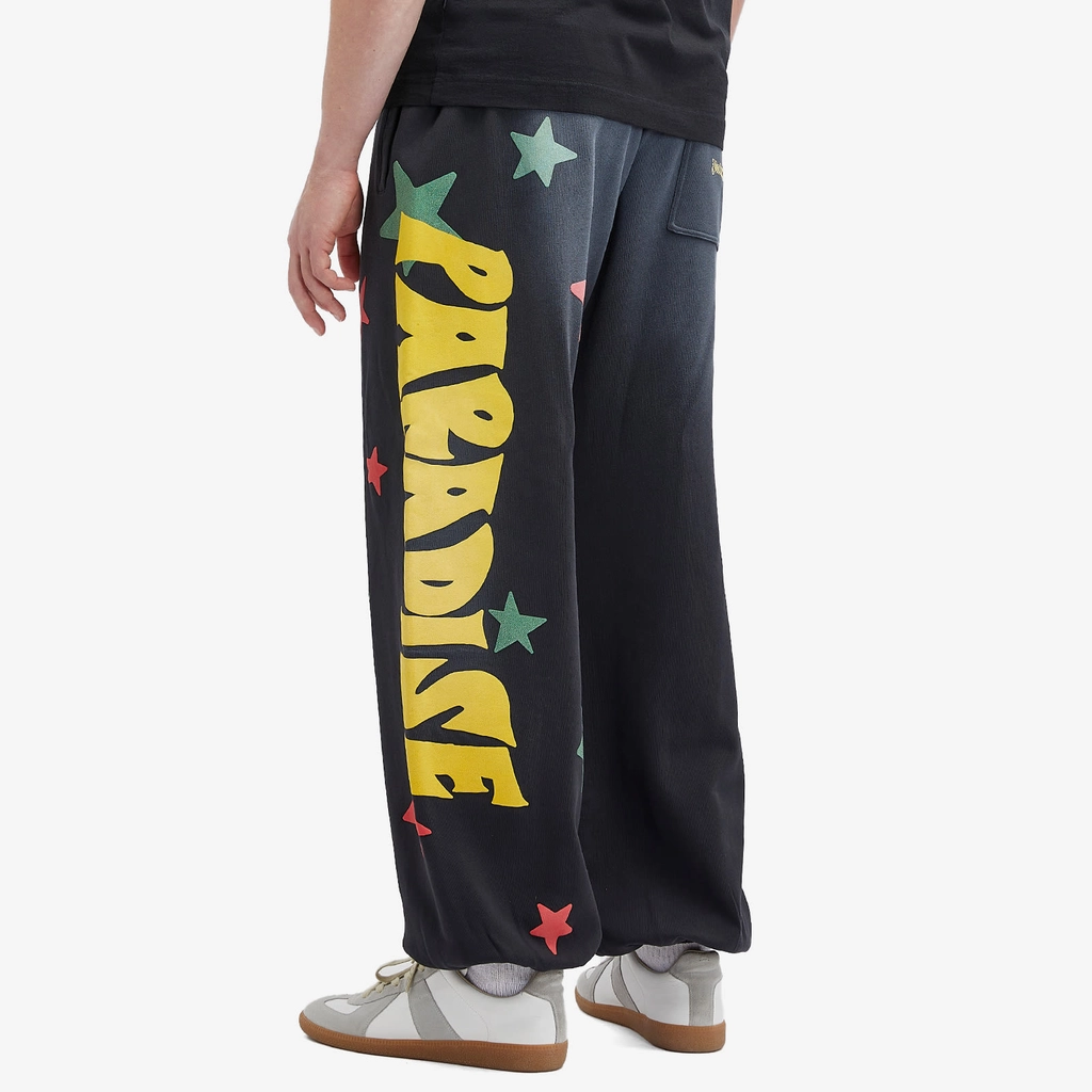Palm Angels Men's Paradise Palm Sweat Pants Black/Yellow
